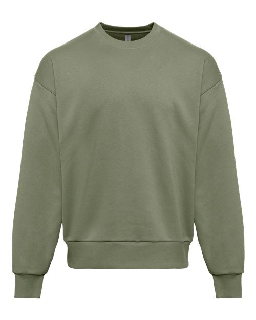 Next Level Unisex Heavyweight Crewneck Sweatshirt - Light Olive Front