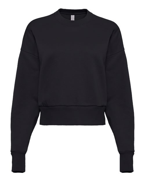 Women's Heavyweight Crewneck Sweatshirt - Black Front