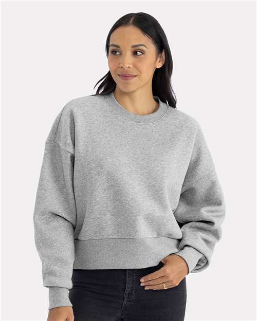 Women's Heavyweight Crewneck Sweatshirt - Heather Grey Front