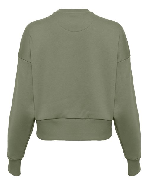 Women's Heavyweight Crewneck Sweatshirt - Light Olive Back