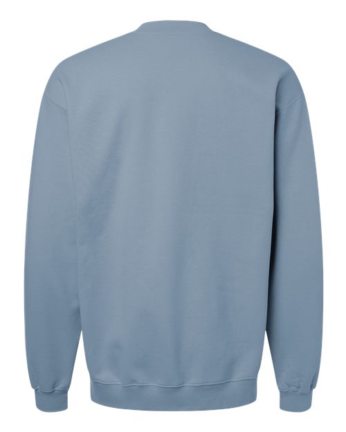 Unisex Softstyle® Midweight 1/4 Zip Sweatshirt - Stone Blue Back