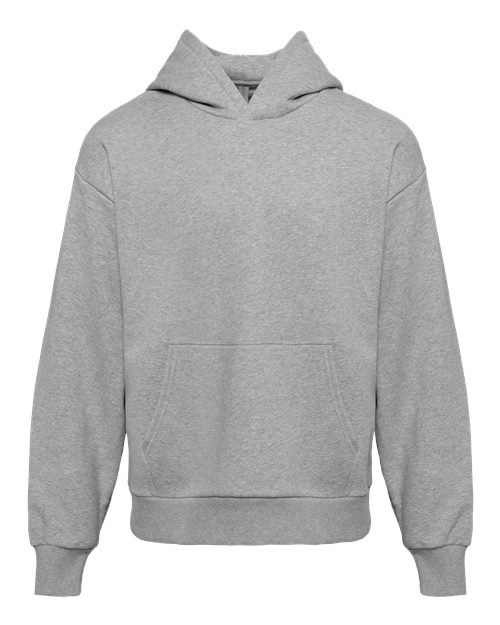 Unisex Heavyweight Fleece Hoodie Sweatshirt - Heather Grey Front