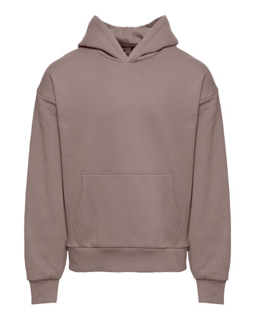 Unisex Heavyweight Fleece Hoodie Sweatshirt - Shiitake Front