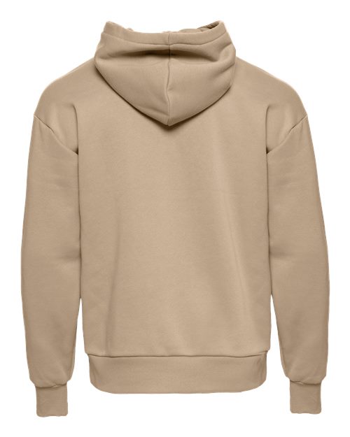Unisex Heavyweight Fleece Hoodie Sweatshirt - Tan Back
