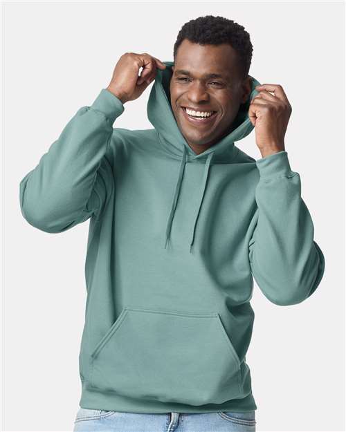 Gildan Unisex Softstyle® Midweight Hooded Sweatshirt - Model Front