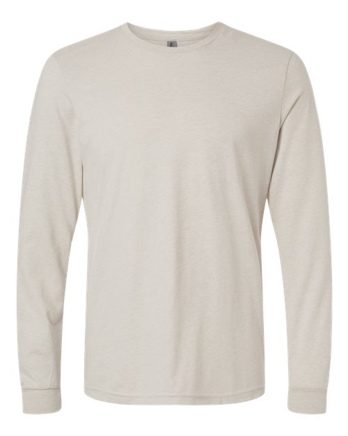 Unisex CVC Long Sleeve T-Shirt - Sand Front