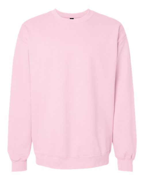 Unisex Softstyle® Midweight Crewneck Sweatshirt - Light Pink Front