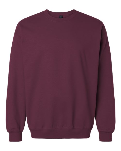 Unisex Softstyle® Midweight Crewneck Sweatshirt - Maroon Front
