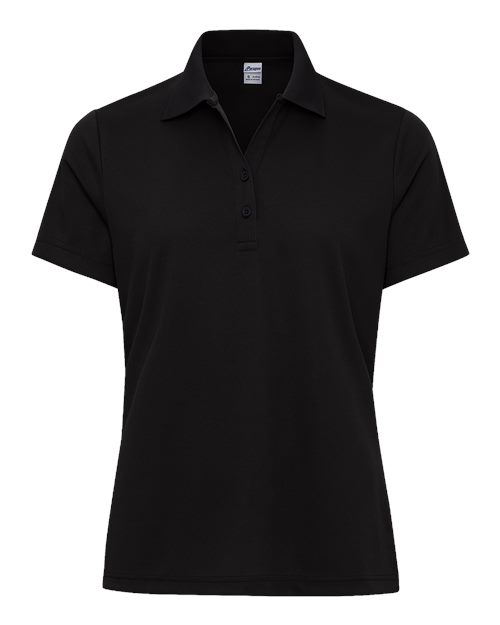 Women's Marco Performance Polo - Black Front