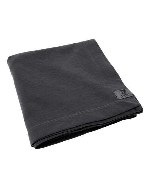 Garment-Dyed Fleece Dorm Blanket - Pepper Front