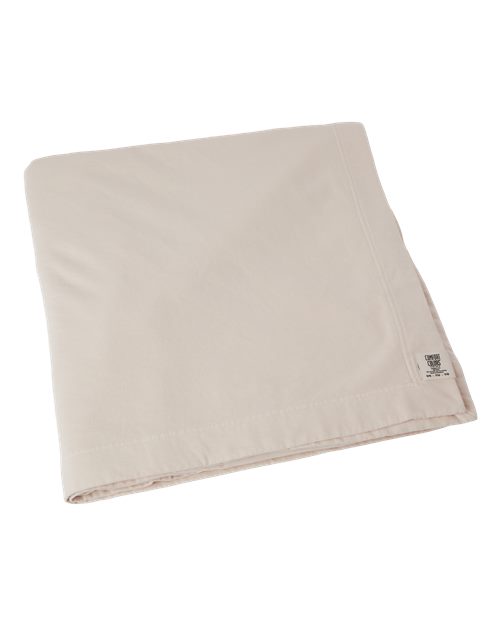 Garment-Dyed Fleece Dorm Blanket - Ivory Front
