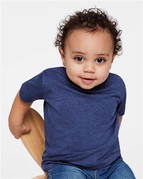 Infant Fine Jersey Tee - Vintage True Navy Front