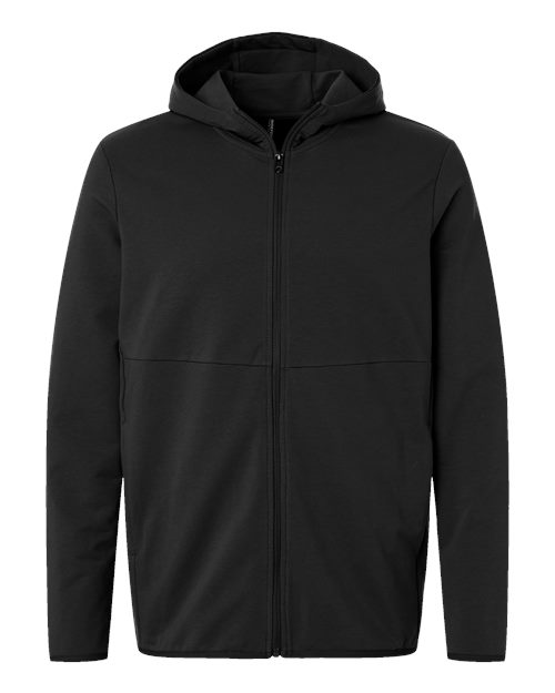 Unisex Perform Full-Zip Hooded Sweatshirt - Black Front