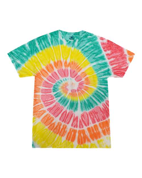 Unisex Multi-Color Tie-Dyed T-Shirt - Citrus Front