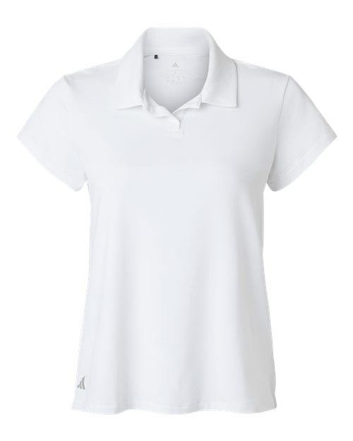 Women's Blended Polo - Solid White Front