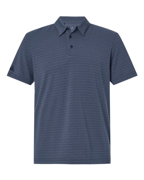 Men's Blended Printed Polo - Preloved Ink Front