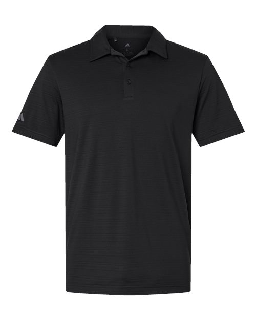 Men's Textured Stripe Polo - Black Front
