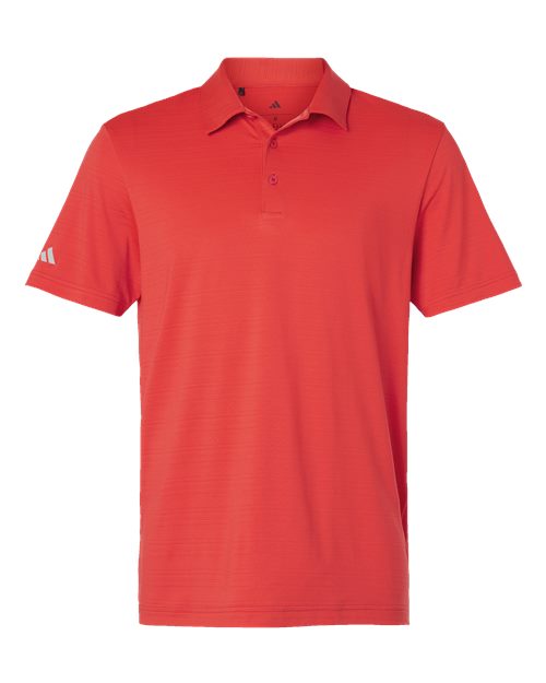 Men's Textured Stripe Polo - Bright Red Front