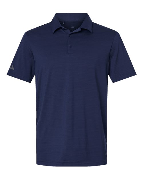 Men's Textured Stripe Polo - Dark Blue Front