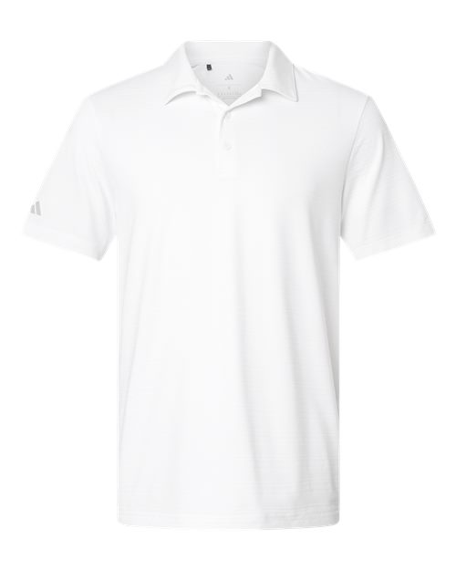 Men's Textured Stripe Polo - White Front