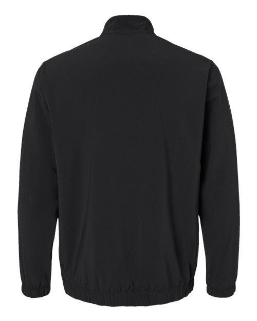 Men's Stretch Woven Half-Zip Pullover - Black Back