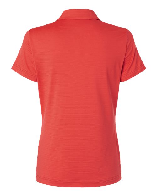 Women's Textured Stripe Polo - Bright Red Back