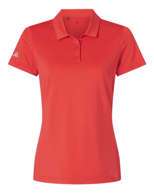 Women's Textured Stripe Polo - Bright Red Front