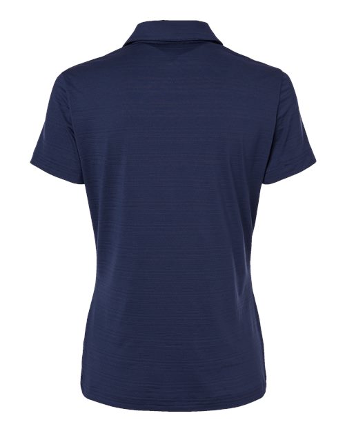 Women's Textured Stripe Polo - Dark Blue Back