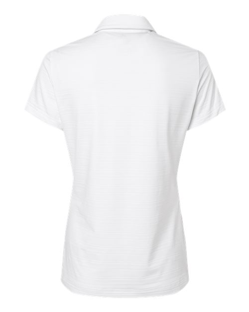 Women's Textured Stripe Polo - White Back