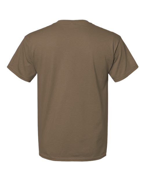 Unisex Essential-T T-Shirt - Coyote Brown Back