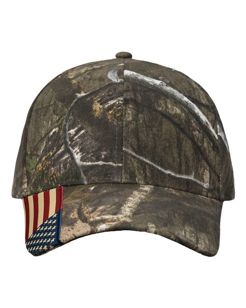 Camo Woven USA Flag Cap - Country DNA/ USA Flag Front