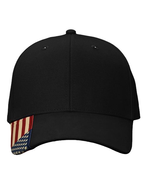 USA Flag Cap - Black/ USA Front