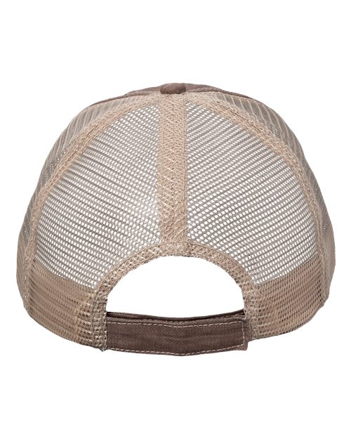 Contrast Stitch Cap - Brown/ Khaki Back