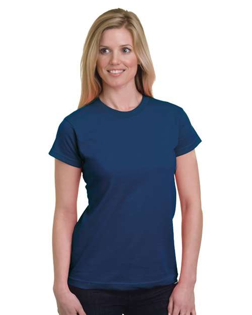 Women's USA-Made Fine Jersey T-Shirt - Navy Front