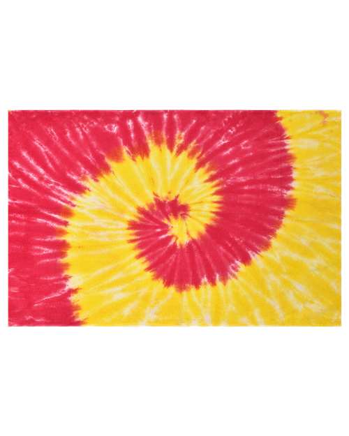 Beach Towel - Spiral Yellow/ Pink Front