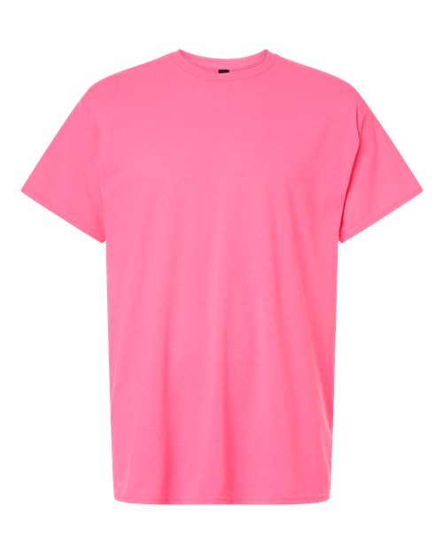 Gildan Unisex Light Cotton T-Shirt - Safety Pink Front