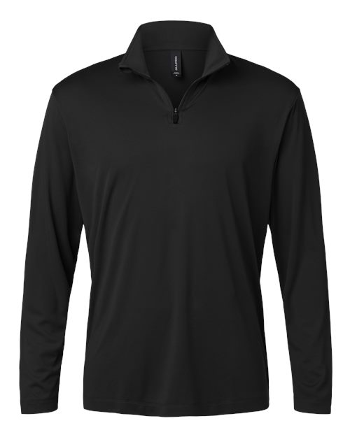 AllPro Men's Pro-Lock Performance Quarter-Zip Pullover - Black Front