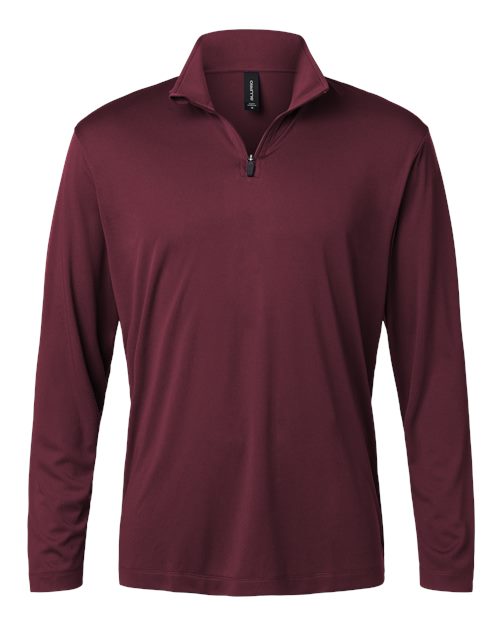 Men's Pro-Lock Performance Quarter-Zip Pullover - Maroon Front