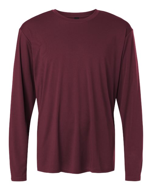 Unisex Pro-Lock Performance Long Sleeve T-Shirt - Maroon Front