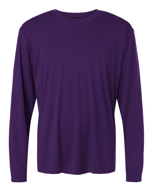 Unisex Pro-Lock Performance Long Sleeve T-Shirt - Purple Front