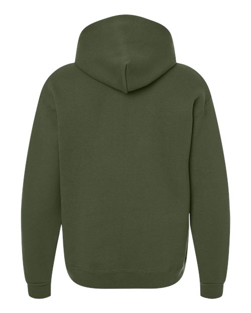 Unisex Rugged Hooded Sweatshirt - Military Green Back