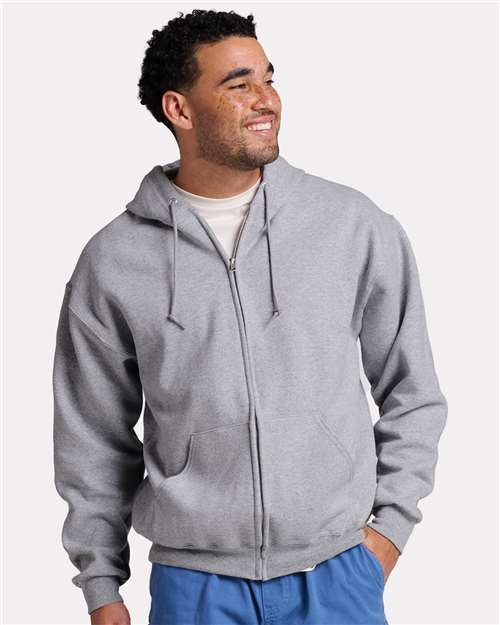 Unisex Rugged Full-Zip Hooded Sweatshirt - Athletic Heather Front