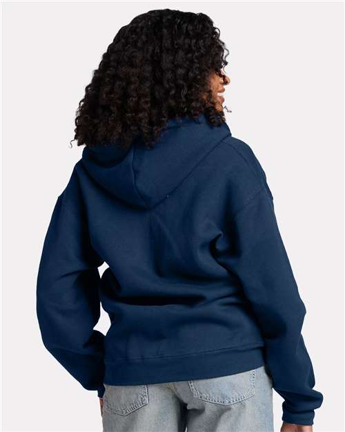 Unisex Rugged Full-Zip Hooded Sweatshirt - Washed Navy Back