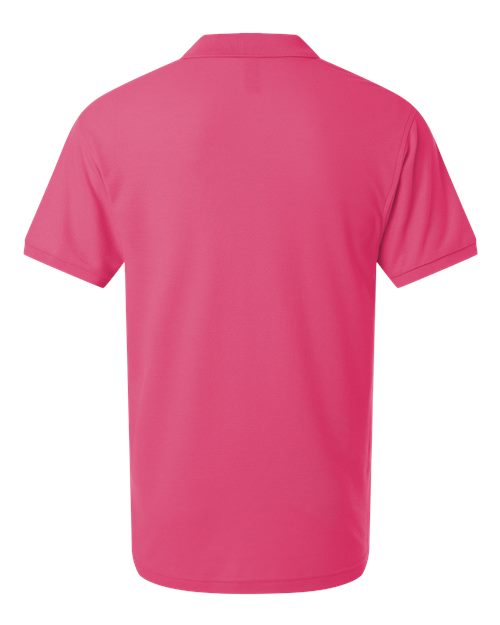 Men's Pique Polo - Bright Pink Back