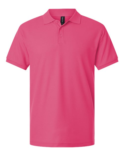 Men's Pique Polo - Bright Pink Front