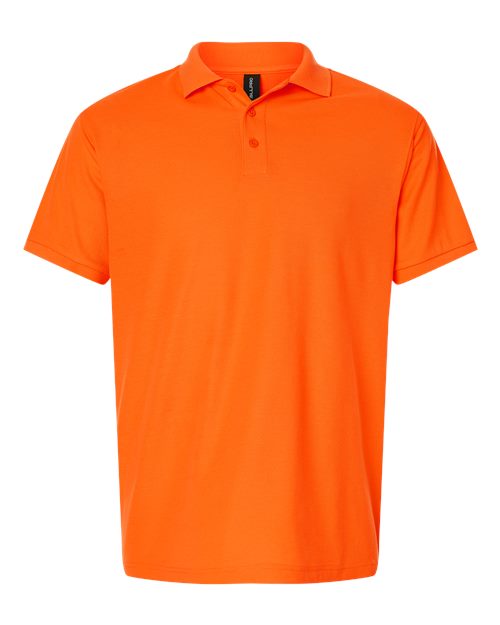 Men's Pique Polo - Deep Orange Front