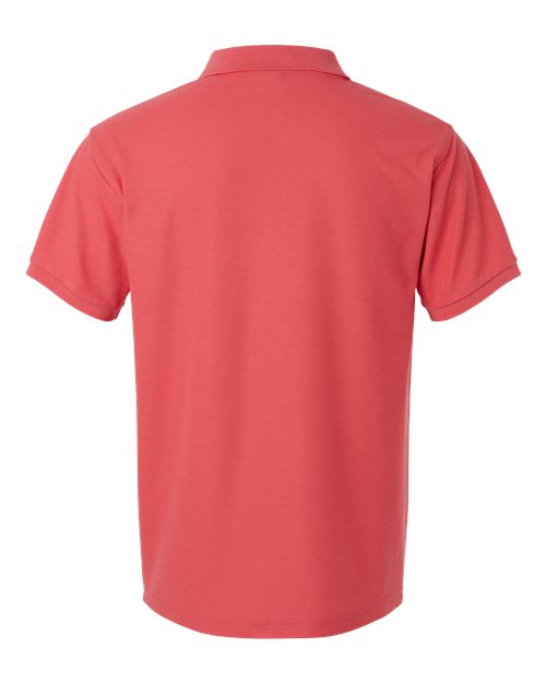 Men's Pique Polo - Coral Back