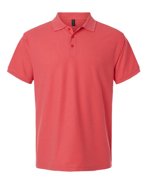 Men's Pique Polo - Coral Front
