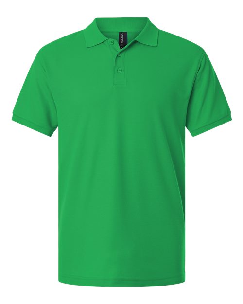 Men's Pique Polo - Kelly Green Front