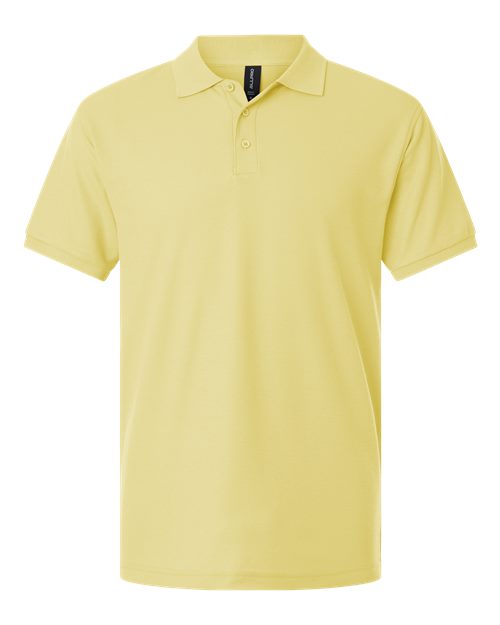 Men's Pique Polo - Light Yellow Front